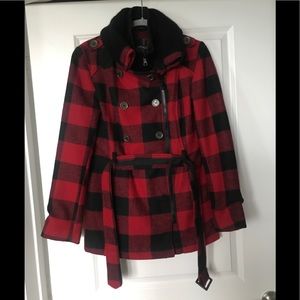Black and Red Checkered Parka